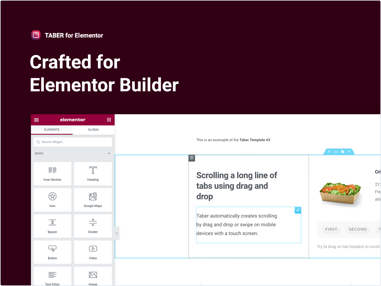 Được chế tạo cho Elementor Builder