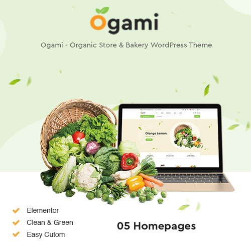 Mẫu web cửa hàng rau củ, thực phẩm Ogami Organic Store