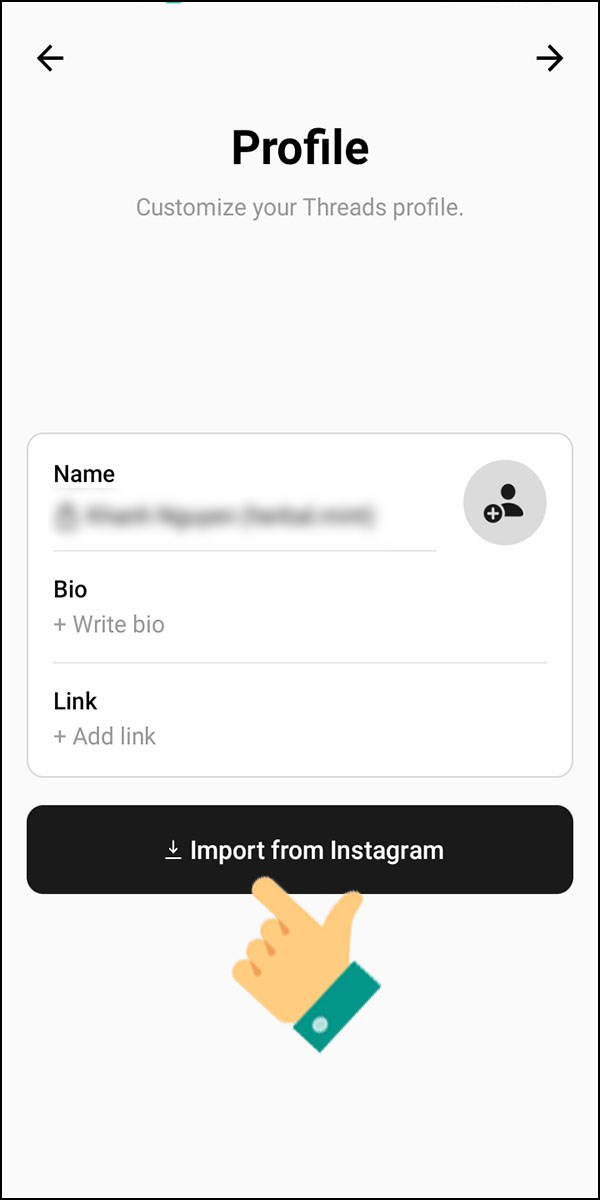 Nhập (import) tài khoản Instagram